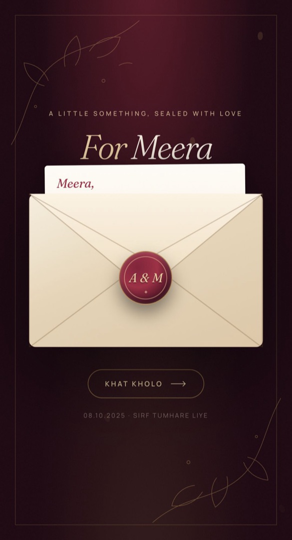 The Envelope — a multi-scene surprise website